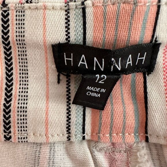 Hannah stripe shorts 97% Cotton 3% Spandex so a comfortable fit. Size 12 - Picture 5 of 6